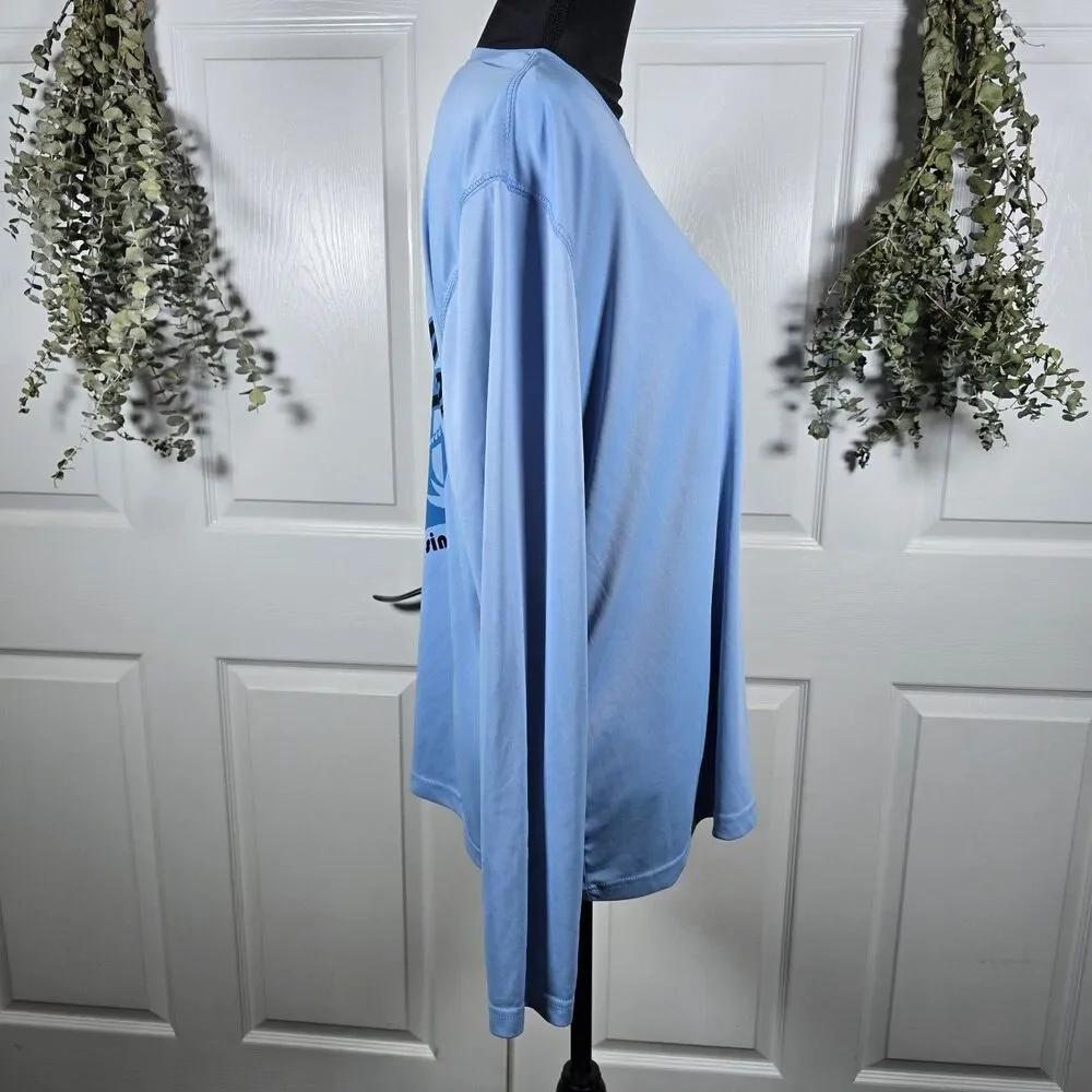 REEL LIFE Men's Blue Fishing Shirt Long Sleeve Performance Size Missing See Pics